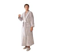Autunno Inverno Degli Indumenti Da Notte di Flanella Grandi Dimensioni Uomo Lunga Veste Abbigliamento for La Casa Addensare Caldo Corallo del Panno Morbido Accappatoio Usura Salotto 3XL(Men Gray,M)