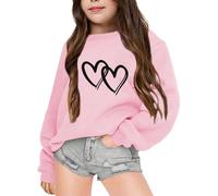 Autunno Inverno Giacca Eleganti Ragazze Pullover T-Shirt Felpa con Cappuccio Maglione Natalizia Casual Moda Maglietta Sport Caldo Cotone per Ragazza 3-14 Anni