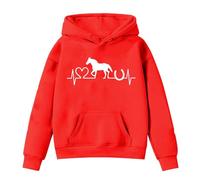 Autunno Inverno Giacca Eleganti Ragazze Pullover T-Shirt Maglione Natalizio Divertente Felpa con Cappuccio per Bambine Hooded Sweatshirt di Natale Abbigliamento 5-14 Anni