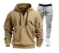 Autunno Inverno Tute da uomo Sport Tute da uomo Primavera Autunno Inverno a maniche lunghe in velluto a coste tinta unita Patch Top Pantaloni della tuta Casual Abito allentato per abbigliamento