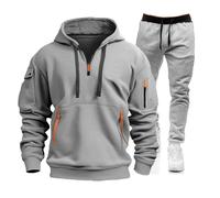 Autunno Inverno Tute da uomo Sport Tute da uomo Primavera Autunno Inverno a maniche lunghe in velluto a coste tinta unita Patch Top Pantaloni della tuta Casual Abito allentato per abbigliamento