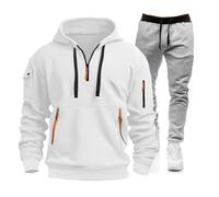 Autunno Inverno Tute da uomo Sport Tute da uomo Primavera Autunno Inverno a maniche lunghe in velluto a coste tinta unita Patch Top Pantaloni della tuta Casual Abito allentato per abbigliamento