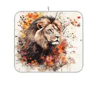 Autunno Leone faccia asciugatura piatto mat cucina bancone accessori tappetino sotto scolapiatti cucina assorbente 16 x 18