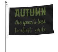 Autunno, L'Ultimo Dell'Anno, Il Sorriso Più Bello Bandiere Di Benvenuto Durevole Bandiera Da Cortile Con 2 Occhielli Garden Flag Per Patio Interni Esterni 90X150 Cm