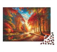 Autunno Maple Grove Puzzle Impossibili 1000 Pezzi Sunset Glow Decorazione Per La Casa. Giochi Rilassamento E Intelligence Per Adulti E Ragazzi Da 14 Anni 1000pcs (75x50cm)