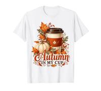 Autunno nella mia Tazza Autunno caffè e Zucca Bianca Maglietta