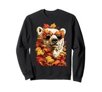 Autunno Orso Polare con Occhiali da Sole Autunno Felpa