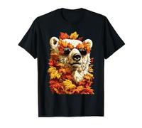Autunno Orso Polare con Occhiali da Sole Autunno Maglietta