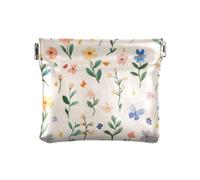 Autunno Piccoli Fiori Donna Piccola Pelle Cambiare Borsa Comodo Contanti Portamonete per Donna Ragazza, Piccoli fiori autunnali, 4.33"(L) x 3.74"(W) x 0.39"(H), classico