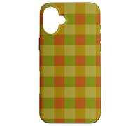 Autunno Plaid Gingham Autunno A Scacchi Custodia per iPhone 16 Plus