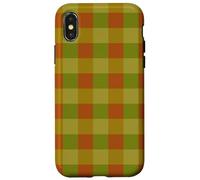 Autunno Plaid Gingham Autunno A Scacchi Custodia per iPhone X/XS