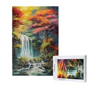 Autunno Puzzle 1000 Pezzi,Puzzle Giungla Pattern Design con Confezione Regalo,Fai da te Puzzles in Legno,Dimensione Di 75x50cm,Regalo Adulti Lntrattenimento Creativo,Collection Regali Decor,p1073t