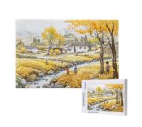 Autunno Puzzle 300 Pezzi, Puzzle Rurale Pattern Design con Confezione Regalo, Fai da te Puzzles in Legno, Dimensione Di 40x28cm, Regalo Adulti Lntrattenimento Creativo, Collection Regali Decor,p232t