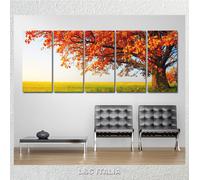 Autunno QUADRO MODERNO 190x70 ARREDO CASA UFFICIO STAMPA PAESAGGIO FOGLIE ALBERO