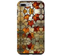 Autunno Stained Glass Floreale caduta foglie vetro caso Art Deco Custodia per iPhone 7 Plus/8 Plus