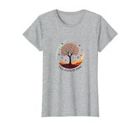 Autunno Stato d'animo Autunno Albero Paesaggio Maglietta, Donna, Grigio Melange, L