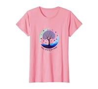 Autunno Stato d'animo Autunno Albero Paesaggio Maglietta, Donna, Rosa, L