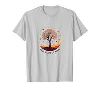 Autunno Stato d'animo Autunno Albero Paesaggio Maglietta, Uomo, Argento, L