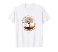 Autunno Stato d'animo Autunno Albero Paesaggio Maglietta, Uomo, Bianco, L