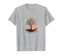 Autunno Stato d'animo Autunno Albero Paesaggio Maglietta, Uomo, Grigio Melange, L