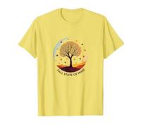 Autunno Stato d'animo Autunno Albero Paesaggio Maglietta, Uomo, Limone, L