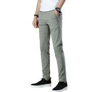 Autunno Stile Coreano Slim Fit Tapered Trendy Versatile Elastico Casual Pantaloni Uomo, Luce EN8, 50
