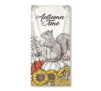 Autunno Tempo Scoiattolo Copertura Porta Banner Decorativo, Vintage Autunno Animali Piante Decorazione Della Porta D'ingresso, Interno Esterno Raccolto Appeso Sfondo Festival Forniture 91x182 Pollici