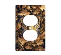 Autunno Tigre Luce Interruttore Piastra/Coperture di uscita, Foglie Dorate per Decorazione Murale, Piastre di Parete Termoplastiche, Dimensioni Standard Uscita