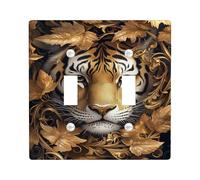 Autunno Tigre Luce Interruttore Piastra/Coperture di uscita, Foglie Dorate per Decorazione Murale, Piastre Da Parete Termoplastiche, Dimensioni Standard