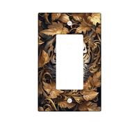 Autunno Tigre Luce Interruttore Piastra/Coperture di uscita, Foglie Dorate per Decorazione Murale, Piastre da Parete Termoplastiche, Dimensioni Standard