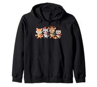 Autunno Woodland Animals Autunno Critters con Sciarpe Carino Felpa con Cappuccio