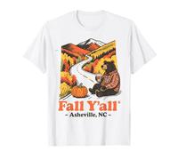 Autunno Y'All Asheville North Carolina NC Orso Autunno Souvenir Maglietta