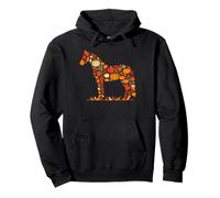 Autunno Zucca Autunno Cavallo Ringraziamento Donna Uomo Felpa con Cappuccio