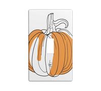 Autunno Zucca di Halloween Piastre di copertura/Coperture di uscita, Accenti da parete autunnali arancioni, Piastre da parete per dispositivi termoplastici, Dimensioni standard Singolo T