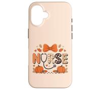 Autunno zucca infermiera stetoscopio felice autunno yall donna infermiera Custodia per iPhone 16