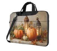 Autunno Zucche Candele Lanterne Vintage Laptop Bag Laptop Case 15.6 Pollice Borse Per Computer Imbottito Copertura Del Manicotto Per Le Donne Uomini