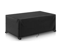 AUUZPI Copertura Tavolo Esterno Impermeabile 380x190x80cm/LxWxH Copertura Mobili Da Giardino,Copertura Mobili Esterno,420d Oxford Telo Tavoli Cortile Copri Copridivano Con Cordoncino