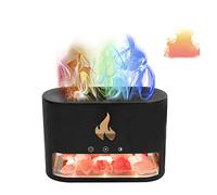 Auveach Diffusore di Aromi con Effetto Fiamma 7 Colori di Luce 250ML Umidificatore Diffusore di Oli Essenziali 3 Modalità Timer per Casa Ufficio (Nero)