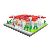Auveach Puzzle 3D Campo da Calcio Mattoncini Modello da Costruire per Adulti Adolescenti Stadio San Siro Meazza Regalo per Tifosi Milan e Inter Fai-da-Te (Microblocchi)