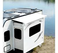 Auvent Extensibile per Camper, Auvent Impermeabile per Slide Out con Supporto Spesso, Kit Modulare di Auvent Extensibile, Adatto per Caravane e Motorhome(White)