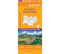 AUVERGNE-RHONE-ALPES, France - Michelin Maxi Regional Map 604
