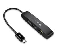 AuviPal Adattatore Ethernet micro USB 3 in 1, hub OTG con 2 porte USB e 1 porta RJ45 per Fire TV Stick, Raspberry Pi Zero, Google Chromecast Ultra e TiVo Stream 4K, nero