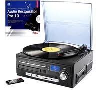auvisio Giradischi compatto: impianto stereo compatto e digitalizzatore con radio digitale DAB e software (impianto stereo con giradischi, convertitore audio, registratore a cassette)