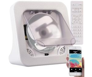 auvisio Lettore CD portatile ricaricabile con radio FM, Bluetooth 5.3, USB, AUX, telecomando e display LCD