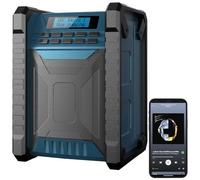 auvisio Radio da Esterno: Radio da Cantiere Dab+/FM, Bluetooth, 80 W di Potenza di Picco (Dab con Batteria, Cantiere, pc)