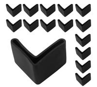 Auvotuis 16 cappucci angolari in gomma da 35 mm, a forma di L, per gambe in ferro per mobili, copertura per telaio del letto, protezioni per mensole e letti