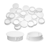 Auvotuis 30 tappi per fori in plastica bianca, 30 mm, rotondi, montaggio a incasso, per tavolo, sedia, mobili