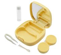 Auvotuis Custodia per lenti a contatto, kit da viaggio con specchio e strumento di rimozione, bottiglia portatile a tenuta stagna e pinzette, set essenziale per la cura degli occhi per l'uso
