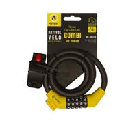 AUVRAY SPIRALE COMBI A CHIFFRE D. 12 EN 150 CM AVEC SUPPORT NOIR MAT