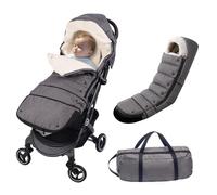 auvstar Coprigambe Passeggino Universale,Sacco Termico Per Bebè con Allungato,Sacco a pelo Passeggino Grande Invernale,Antiscivolo,Antivento,Termico (Grigio)